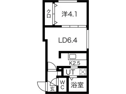 LA FELICE 北30条(1LDK/4階)の間取り写真