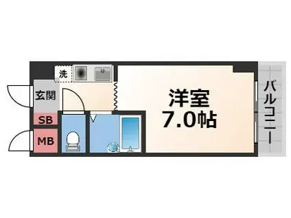 シティパーク菱屋西(1K/4階)の間取り写真