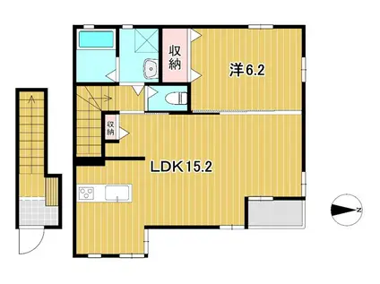 ウィンウッド(1LDK/2階)の間取り写真