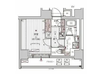 メインステージ浅草入谷I(1K/10階)の間取り写真