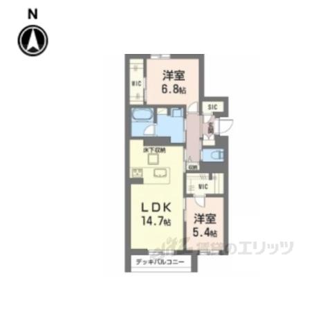 シャーメゾンアイメール(2LDK/1階)の間取り写真