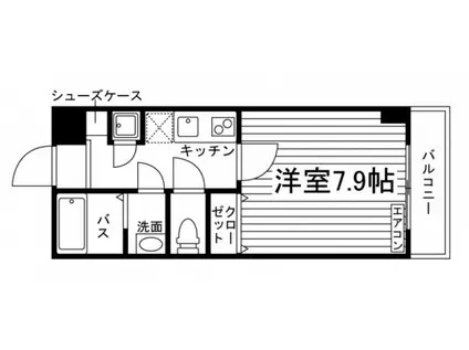 フェリーチェ上賀茂御薗橋(1K/3階)の間取り写真