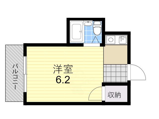ディノ玉出(ワンルーム/3階)の間取り写真