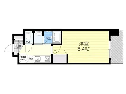 LUXE門真Ⅱ(1K/14階)の間取り写真