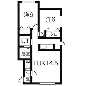 ビサイドパーク20(2LDK/2階)の間取り写真