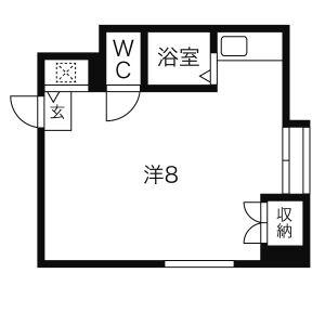 メゾンドA(ワンルーム/4階)の間取り写真