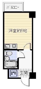 サンビルダー朝霧(1K/2階)の間取り写真
