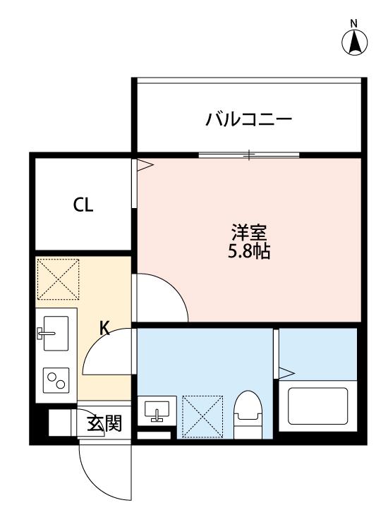 STAR 8-EIGHT-(1K/3階)の間取り写真