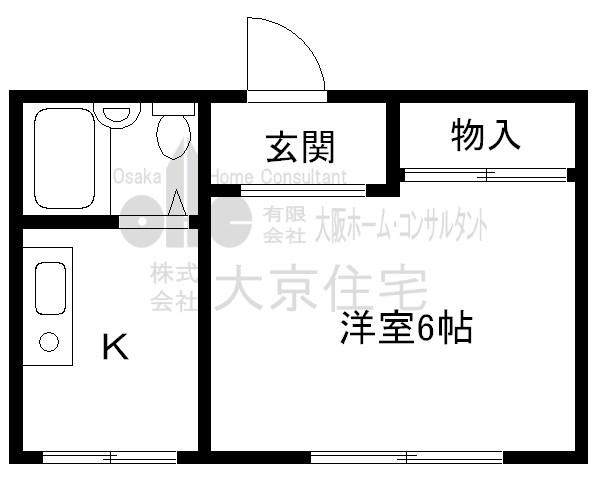 シャルマンコーポイナバ(1K/1階)の間取り写真