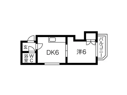 藤井ビル菊水I(1DK/3階)の間取り写真