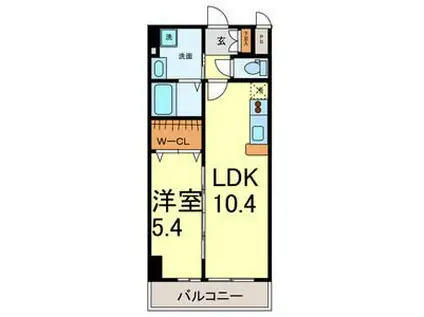 マイアトリア栄(1LDK/4階)の間取り写真