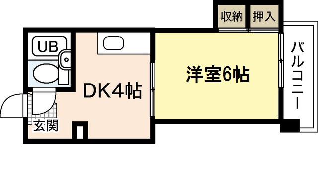 第8佐野ビル(1K/4階)の間取り写真
