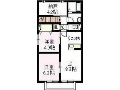 フォレスト長束(2SLDK/2階)の間取り写真