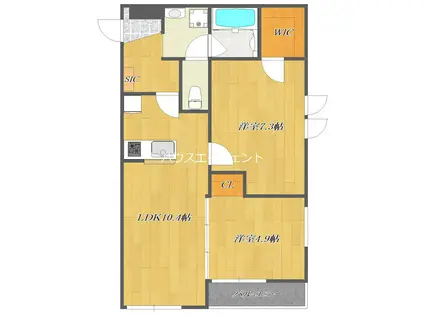 ABITARE西葛西(2LDK/2階)の間取り写真