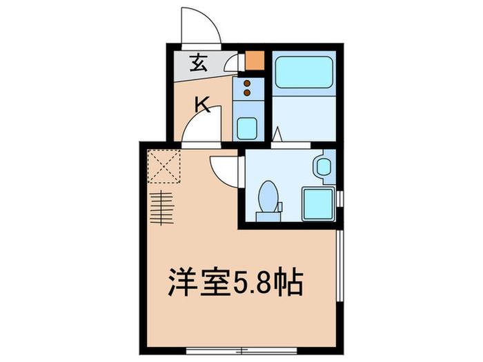 KANOE(1K/1階)の間取り写真
