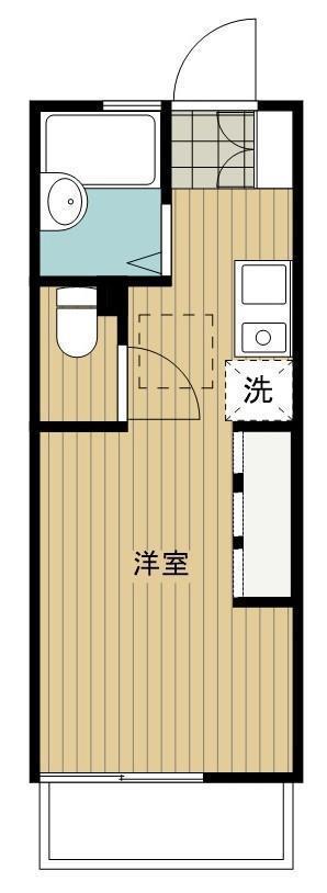 ルクール西船(ワンルーム/1階)の間取り写真
