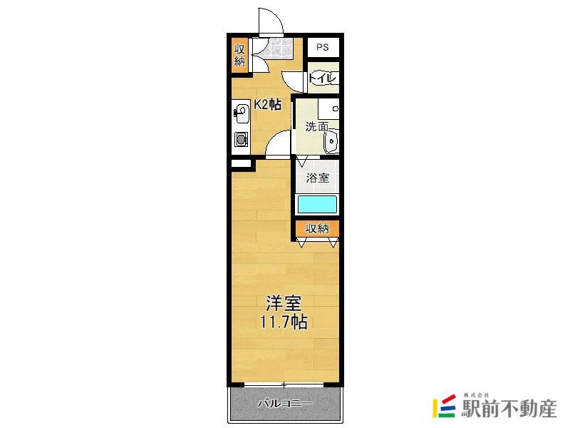 THE RESIDENCE PARK佐賀(1K/5階)の間取り写真