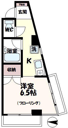 桜井マンション(ワンルーム/2階)の間取り写真