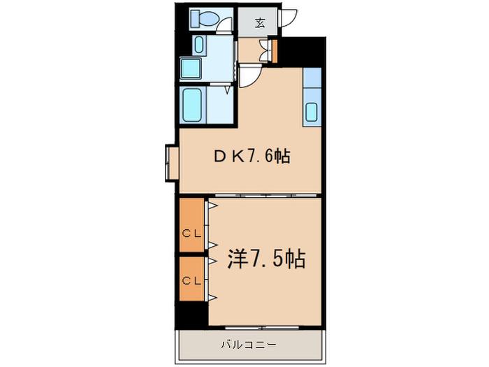 AVENUE23(1DK/5階)の間取り写真