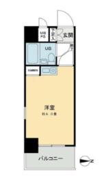 ビブレ西池(ワンルーム/8階)の間取り写真