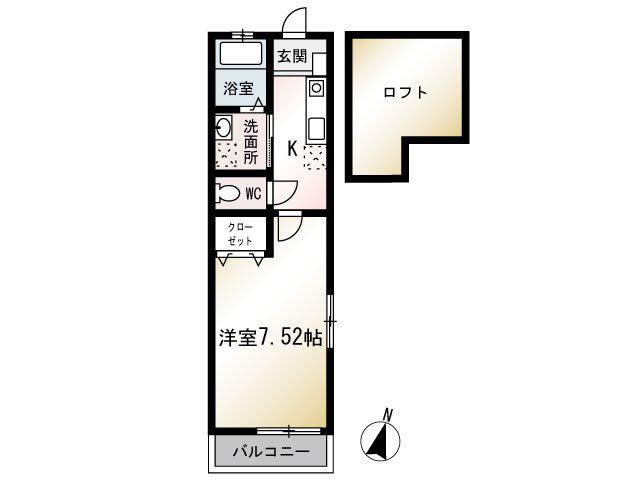 SUNLIGHT AKAMATSU(1K/1階)の間取り写真