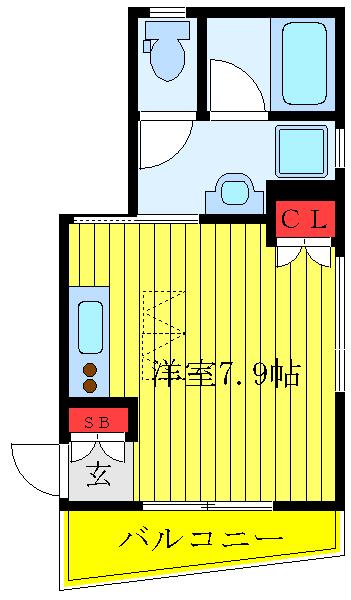 PICCOLA CASA 434(ワンルーム/1階)の間取り写真