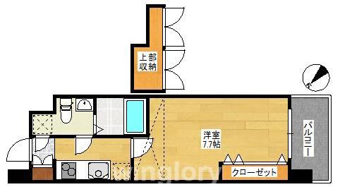 NO.66 GUARANTEE 21 博多(1K/11階)の間取り写真