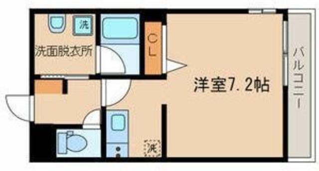 ハイム・フジカワII(ワンルーム/2階)の間取り写真