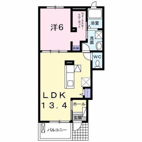 メゾン コンソラトゥールA(1LDK/1階)の間取り写真