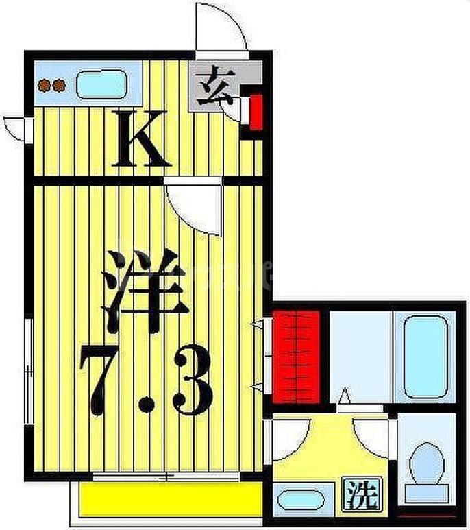 BELLE MAISON(1K/3階)の間取り写真