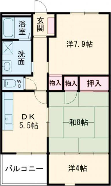 コトブキマンション(3DK/2階)の間取り写真