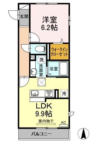 メゾンドアヴァンセ(1LDK/1階)の間取り写真