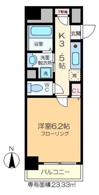 コンフォート・イケダ(1K/4階)の間取り写真
