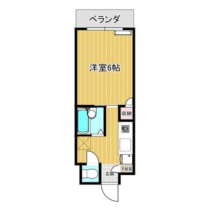 富士マンション(1K/7階)の間取り写真