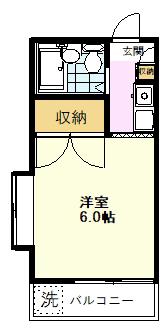 アーバンコート(1K/1階)の間取り写真