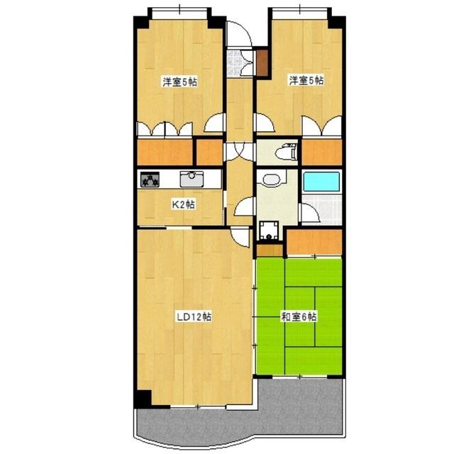 UCレジデンス小沢町(3LDK/5階)の間取り写真