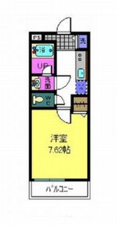 サンプリムローズ(1K/1階)の間取り写真