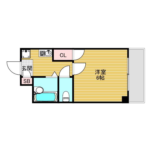MTハイム(1K/2階)の間取り写真