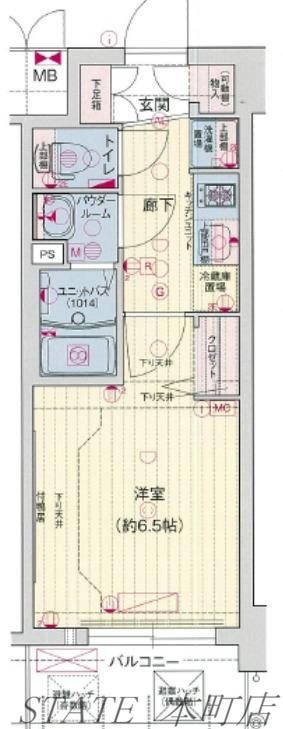 プレサンス OSAKA DOMECITYスクエア(1K/8階)の間取り写真