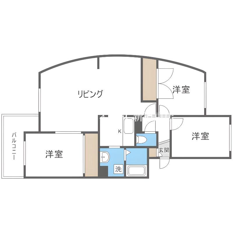 ベルマージュ 522(3LDK/3階)の間取り写真