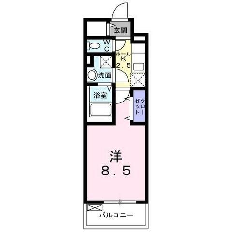 ベルフォース ルミエール(1K/3階)の間取り写真