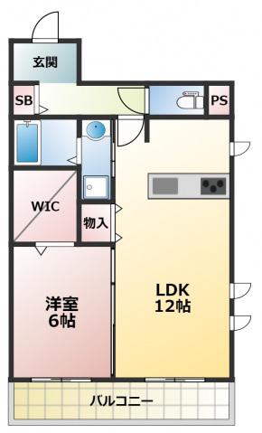 カーサベルデ・フローレ(1LDK/2階)の間取り写真
