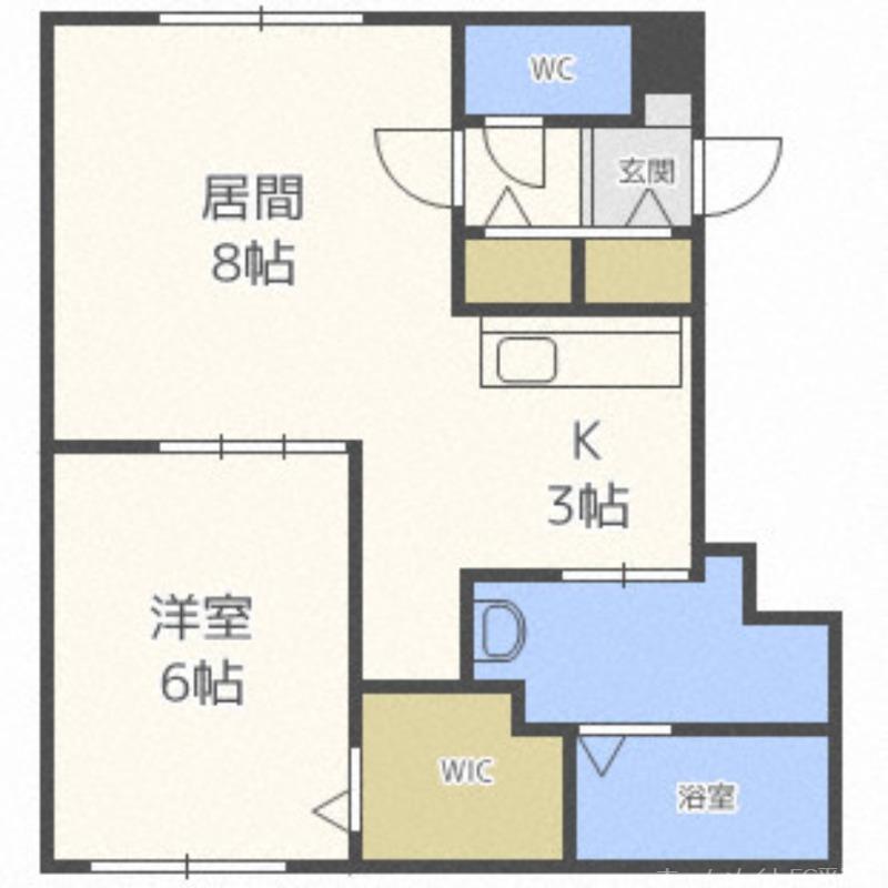 ビルゴ南平岸II(1LDK/3階)の間取り写真