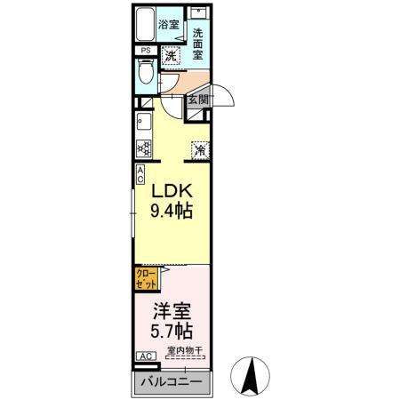 セレスティア小茂根(1LDK/3階)の間取り写真