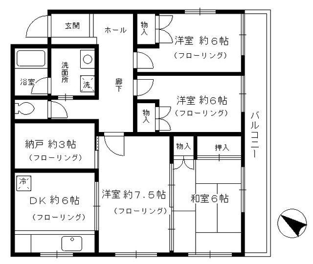 プライムホームズ132(4SDK/3階)の間取り写真