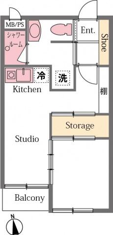 グラシアス(1LDK/1階)の間取り写真