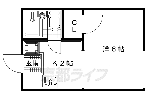 ハイツポーラニア(1K/1階)の間取り写真