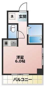 第五扶桑ビル(ワンルーム/3階)の間取り写真