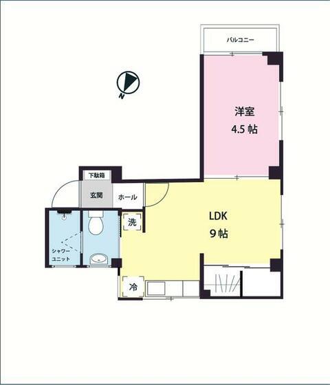 寿マンション(1LDK/2階)の間取り写真