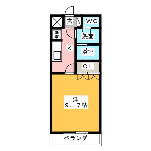 アメニティ本郷(1K/1階)の間取り写真